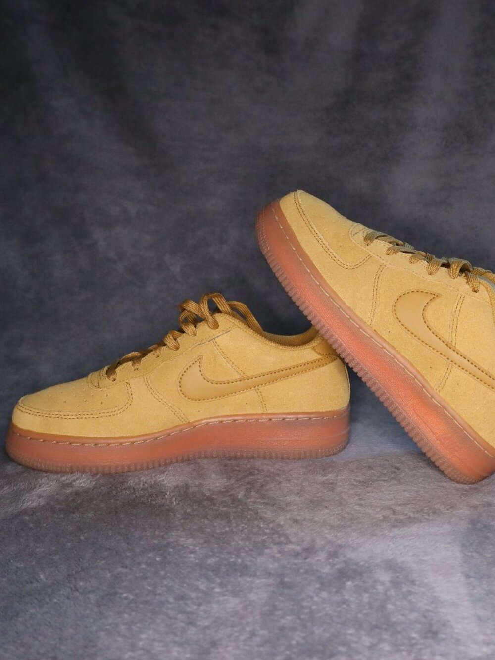 Nike Air Force 1 Low LV8 3 GS Wheat Flax Gum Brown BQ5485-700 Youth Size 5Y NIB
